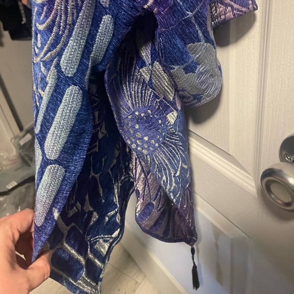 *Rare Vintage Designer Piece* Zonda Nellis Silk Blend Tapestry Kimono Cardigan - Picture 14 of 16